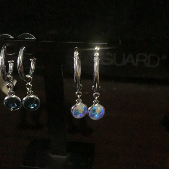 COPY - COPY - NWOT MYKA BRIGHT RHODIUM SILVER Med. HOOP … - Picture 11 of 13